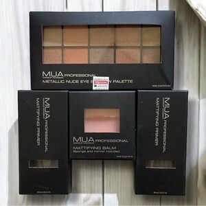 MUA Professional Makeup Academy Eyeshadow Palette & Mattifying Balm Primer Set